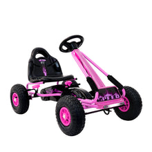 Kids Ride On Pedal Go Kart with Rubber Tyres and Adjustable Seat | Pink from kidscarz.com.au, we sell affordable ride on toys, free shipping Australia wide, Load image into Gallery viewer, Rigo Kids Pedal Go Kart Car Ride On Toys Racing Bike Rubber Tyre Adjustable Seat
