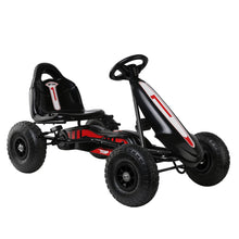 Kids Ride On Pedal Go Kart with Rubber Tyres and Adjustable Seat | Black from kidscarz.com.au, we sell affordable ride on toys, free shipping Australia wide, Load image into Gallery viewer, Rigo Kids Pedal Go Kart Car Ride On Toys Racing Bike Rubber Tyre Adjustable Seat
