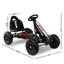 Australian electric Kids Cars - KidsCarz.com.au, Load image into Gallery viewer, Kids Ride On Pedal Go Kart with Rubber Tyres and Adjustable Seat | Black
 Load image into Gallery viewer, Kids Ride On Pedal Go Kart with Rubber Tyres and Adjustable Seat | Black