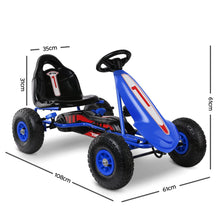 Kids Ride On Pedal Go Kart with Rubber Tyres and Adjustable Seat | Blue from kidscarz.com.au, we sell affordable ride on toys, free shipping Australia wide, Load image into Gallery viewer, Kids Ride On Pedal Go Kart with Rubber Tyres and Adjustable Seat | Blue
