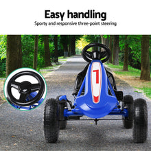 Kids Ride On Pedal Go Kart with Rubber Tyres and Adjustable Seat | Blue from kidscarz.com.au, we sell affordable ride on toys, free shipping Australia wide, Load image into Gallery viewer, Kids Ride On Pedal Go Kart with Rubber Tyres and Adjustable Seat | Blue
