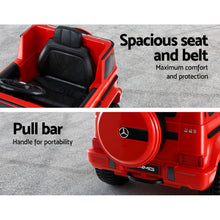 kidscarz.com.au, buy Kids Ride On Electric Car with Remote Control | Licensed Mercedes-Benz, electric toy cars and more, affordable Ride ons in Australia Kids Ride On Electric Car with Remote Control | Licensed Mercedes-Benz AMG G63 | Red from kidscarz.com.au, we sell affordable ride on toys, free shipping Australia wide, Load image into Gallery viewer, Kids Ride On Electric Car with Remote Control | Licensed Mercedes-Benz AMG G63 | Red
