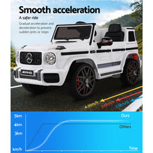 Mercedes Benz AMG G63 Licensed White, Kids Ride On Electric Car with Remote Control from kidscarz.com.au, we sell affordable ride on toys, free shipping Australia wide, Load image into Gallery viewer, Mercedes Benz AMG G63 Licensed White, Kids Ride On Electric Car with Remote Control
