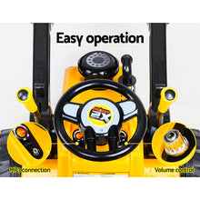 kidscarz.com.au, buy Best Kids Ride On Electric Bulldozer Digger with Remote Control | Yell, electric toy cars and more, affordable Ride ons in Australia Best Kids Ride On Electric Bulldozer Digger with Remote Control | Yellow Truck Work Style Ride On from kidscarz.com.au, we sell affordable ride on toys, free shipping Australia wide, Load image into Gallery viewer, Bulldozer Digger Kids Ride On Toy Truck Electric Remote Control - Yellow dash board