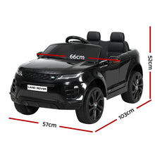 Australian electric Kids Cars - KidsCarz.com.au, Load image into Gallery viewer, Kids Ride On Electric Car with Remote Control | Licensed Range Rover Evoque | Black
 Load image into Gallery viewer, Kids Ride On Electric Car with Remote Control | Licensed Range Rover Evoque | Black