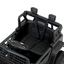 Kids Ride on Electric Car with Remote Control | Jeep Inspired Black from kidscarz.com.au, we sell affordable ride on toys, free shipping Australia wide, Load image into Gallery viewer, Kids Ride On Electric Car with Remote Control | Jeep Inspired | Black seat

