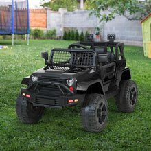 Kids Ride on Electric Car with Remote Control | Jeep Inspired Black from kidscarz.com.au, we sell affordable ride on toys, free shipping Australia wide, Load image into Gallery viewer, Kids Ride On Electric Car with Remote Control | Jeep Inspired | Black view
