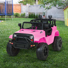 Kids Ride On Electric Car with Remote Control | Jeep Wrangler Inspired Pink from kidscarz.com.au, we sell affordable ride on toys, free shipping Australia wide, Load image into Gallery viewer, Kids Ride On Electric Car with Remote Control | Jeep Wrangler Inspired | Pink view

