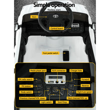 kidscarz.com.au, buy Officially Licensed Toyota Tacoma Off Road Jeep, Kids Ride on Car with Remote Control, White, electric toy cars and more, affordable Ride ons in Australia Officially Licensed Toyota Tacoma Off Road Jeep for Australia, Electric Kids Ride On Car with Remote Control, White from kidscarz.com.au, we sell affordable ride on toys, free shipping Australia wide, Load image into Gallery viewer, Dashboard Description of an Officially Licensed Toyota Tacoma Ride on Toy, White Off Road Jeep for Australia, Electric Kids Ride On Toy Car with Remote Control