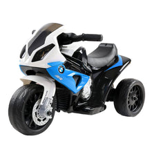 Australian electric Kids Cars - KidsCarz.com.au, Load image into Gallery viewer, Kids Ride On Motorbike BMW Licensed S1000RR Motorcycle Car Blue
 Load image into Gallery viewer, Kids Ride On Motorbike BMW Licensed S1000RR Motorcycle Car Blue