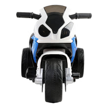 Kids Ride On Electric Motorbike | Licensed BMW S1000RR | Blue from kidscarz.com.au, we sell affordable ride on toys, free shipping Australia wide, Load image into Gallery viewer, BMW S1000RR  Licensed Kids Ride On Toy Motorbike Motorcycle Electric - Blue front
