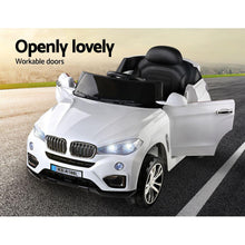 kidscarz.com.au, buy BMW X5 toy car, Inspired Kids Ride On Electric Car with Remote Control - White BMW ride on car Australia, electric toy cars and more, affordable Ride ons in Australia BMW X5 Inspired Kids Ride On Electric Car with Remote Control - White BMW ride on car Australia from kidscarz.com.au, we sell affordable ride on toys, free shipping Australia wide, Load image into Gallery viewer, Kids Ride On Electric Car with Remote Control | BMW X5 Inspired | White open doors