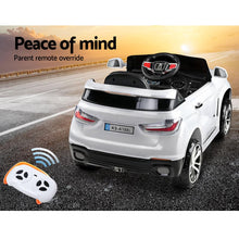 kidscarz.com.au, buy BMW X5 toy car, Inspired Kids Ride On Electric Car with Remote Control - White BMW ride on car Australia, electric toy cars and more, affordable Ride ons in Australia BMW X5 Inspired Kids Ride On Electric Car with Remote Control - White BMW ride on car Australia from kidscarz.com.au, we sell affordable ride on toys, free shipping Australia wide, Load image into Gallery viewer, BMW Kids Ride On Electric Car with Remote Control Australia, BMW X5 Inspired toy car , back side of a White bmw kids car with fully functional  parental control via a remote overide control function