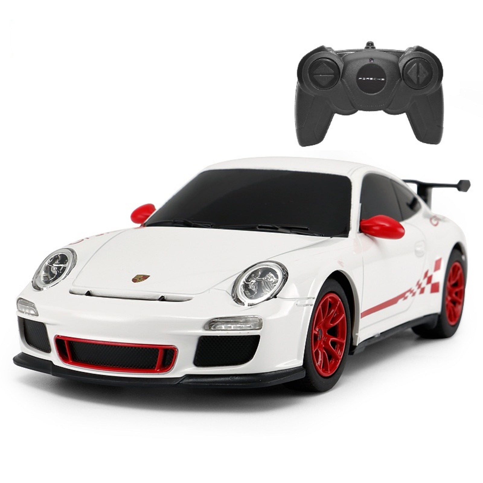 Remote Control Porsche GT3 RS 124 Scale White Brand New Sports Car