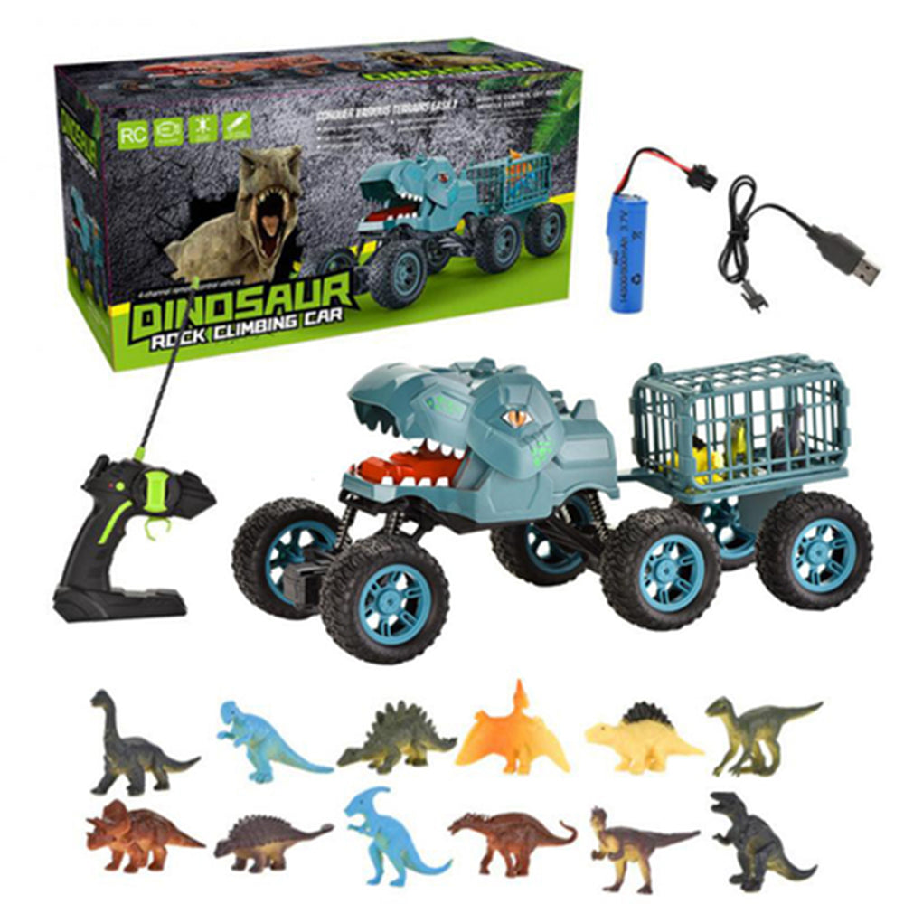Dinosaur Truck Toy Set Transport Car Electric Remote Control Carrier V ...