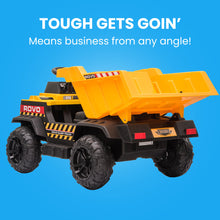 kidscarz.com.au, buy ROVO KIDS Electric Ride On Children's Toy Dump Truck with Bluetooth Mu, electric toy cars and more, affordable Ride ons in Australia ROVO KIDS Electric Ride On Children's Toy Dump Truck with Bluetooth Music - Yellow from kidscarz.com.au, we sell affordable ride on toys, free shipping Australia wide, Load image into Gallery viewer, ROVO KIDS Electric Ride On Children's Toy Dump Truck with Bluetooth Music - Yellow