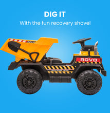 kidscarz.com.au, buy ROVO KIDS Electric Ride On Children's Toy Dump Truck with Bluetooth Mu, electric toy cars and more, affordable Ride ons in Australia ROVO KIDS Electric Ride On Children's Toy Dump Truck with Bluetooth Music - Yellow from kidscarz.com.au, we sell affordable ride on toys, free shipping Australia wide, Load image into Gallery viewer, ROVO KIDS Electric Ride On Children's Toy Dump Truck with Bluetooth Music - Yellow