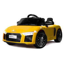 kidscarz.com.au, buy Kids Ride On Electric Car with Remote Control | Licensed Audi R8 Spyde, electric toy cars and more, affordable Ride ons in Australia Kids Ride On Electric Car with Remote Control | Licensed Audi R8 Spyder | Yellow from kidscarz.com.au, we sell affordable ride on toys, free shipping Australia wide, Load image into Gallery viewer, Kids Ride On Electric Car with Remote Control | Licensed Audi R8 Spyder | Yellow
