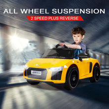 kidscarz.com.au, buy Kids Ride On Electric Car with Remote Control | Licensed Audi R8 Spyde, electric toy cars and more, affordable Ride ons in Australia Kids Ride On Electric Car with Remote Control | Licensed Audi R8 Spyder | Yellow from kidscarz.com.au, we sell affordable ride on toys, free shipping Australia wide, Load image into Gallery viewer, Kids Ride On Electric Car with Remote Control | Licensed Audi R8 Spyder | Yellow