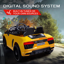kidscarz.com.au, buy Kids Ride On Electric Car with Remote Control | Licensed Audi R8 Spyde, electric toy cars and more, affordable Ride ons in Australia Kids Ride On Electric Car with Remote Control | Licensed Audi R8 Spyder | Yellow from kidscarz.com.au, we sell affordable ride on toys, free shipping Australia wide, Load image into Gallery viewer, Kids Ride On Electric Car with Remote Control | Licensed Audi R8 Spyder | Yellow