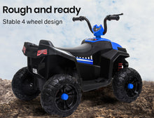 kidscarz.com.au, buy ROVO KIDS Electric Ride On ATV Quad Bike Battery Powered, Black and Bl, electric toy cars and more, affordable Ride ons in Australia ROVO KIDS Electric Ride On ATV Quad Bike Battery Powered, Black and Blue from kidscarz.com.au, we sell affordable ride on toys, free shipping Australia wide, Load image into Gallery viewer, ROVO KIDS Electric Ride On ATV Quad Bike Battery Powered, Black and Blue