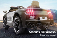 kidscarz.com.au, buy ROVO KIDS Ride-On Car Mustang Children Police Patrol Electric Toy w/ R, electric toy cars and more, affordable Ride ons in Australia ROVO KIDS Ride-On Car Mustang Children Police Patrol Electric Toy w/ Remote Control Black/White from kidscarz.com.au, we sell affordable ride on toys, free shipping Australia wide, Load image into Gallery viewer, ROVO KIDS Ride-On Car Mustang Children Police Patrol Electric Toy w/ Remote Control Black/White