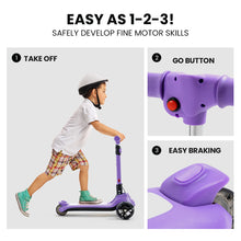 kidscarz.com.au, buy ROVO KIDS 3-Wheel Electric Scooter, Ages 3-8, Adjustable Height, Foldi, electric toy cars and more, affordable Ride ons in Australia ROVO KIDS 3-Wheel Electric Scooter, Ages 3-8, Adjustable Height, Folding, Lithium Battery, Purple from kidscarz.com.au, we sell affordable ride on toys, free shipping Australia wide, Load image into Gallery viewer, ROVO KIDS 3-Wheel Electric Scooter, Ages 3-8, Adjustable Height, Folding, Lithium Battery, Purple