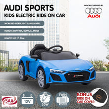 kidscarz.com.au, buy Kahuna Audi Sport Licensed Kids Electric Ride On Car Remote Control - , electric toy cars and more, affordable Ride ons in Australia Kahuna Audi Sport Licensed Kids Electric Ride On Car Remote Control - Blue from kidscarz.com.au, we sell affordable ride on toys, free shipping Australia wide, Load image into Gallery viewer, Kahuna Audi Sport Licensed Kids Electric Ride On Car Remote Control - Blue