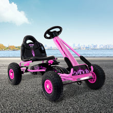 Kids Ride On Pedal Go Kart with Rubber Tyres and Adjustable Seat | Pink from kidscarz.com.au, we sell affordable ride on toys, free shipping Australia wide, Load image into Gallery viewer, Kids Ride On Pedal Go Kart with Rubber Tyres and Adjustable Seat | Pink
