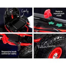 Kids Ride On Pedal Go Kart with Rubber Tyres and Adjustable Seat | Red & Black from kidscarz.com.au, we sell affordable ride on toys, free shipping Australia wide, Load image into Gallery viewer, Kids Ride On Pedal Go Kart with Rubber Tyres and Adjustable Seat | Red &amp; Black

