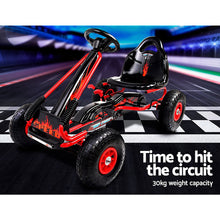 Kids Ride On Pedal Go Kart with Rubber Tyres and Adjustable Seat | Red & Black from kidscarz.com.au, we sell affordable ride on toys, free shipping Australia wide, Load image into Gallery viewer, Kids Ride On Pedal Go Kart with Rubber Tyres and Adjustable Seat | Red &amp; Black

