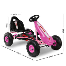 Kids Ride On Pedal Go Kart with Rubber Tyres and Adjustable Seat | Pink from kidscarz.com.au, we sell affordable ride on toys, free shipping Australia wide, Load image into Gallery viewer, Kids Ride On Pedal Go Kart with Rubber Tyres and Adjustable Seat | Pink
