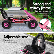 Kids Ride On Pedal Go Kart with Rubber Tyres and Adjustable Seat | Pink from kidscarz.com.au, we sell affordable ride on toys, free shipping Australia wide, Load image into Gallery viewer, Kids Ride On Pedal Go Kart with Rubber Tyres and Adjustable Seat | Pink
