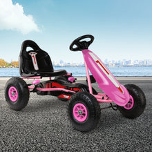 Kids Ride On Pedal Go Kart with Rubber Tyres and Adjustable Seat | Pink from kidscarz.com.au, we sell affordable ride on toys, free shipping Australia wide, Load image into Gallery viewer, Kids Ride On Pedal Go Kart with Rubber Tyres and Adjustable Seat | Pink
