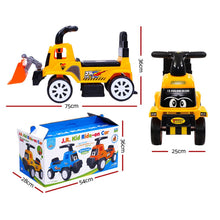 Best Ride On Bulldozer Digger Toddler Foot to Floor | Kids Work Style Truck Yellow from kidscarz.com.au, we sell affordable ride on toys, free shipping Australia wide, Load image into Gallery viewer, Bulldozer Digger Kids Ride On Toy Truck Toddler Foot to Floor - Yellow dimensions
