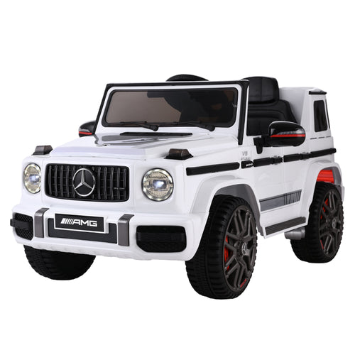 Mercedes-Benz Kids Ride On Car Electric AMG G63 Licensed Remote Cars 12V White Remote control ride ons are perfect for those kids who can be a littler over cautious, but also for those kids who are not cautious at all!