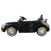 Kids Ride On Electric Car with Remote Control | Licenced Mercedes-Benz AMG GT R | Black from kidscarz.com.au, we sell affordable ride on toys, free shipping Australia wide, Load image into Gallery viewer, Kids Ride On Electric Car with Remote Control | Licenced Mercedes-Benz AMG GT R | Black side
