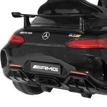 Kids Ride On Electric Car with Remote Control | Licenced Mercedes-Benz AMG GT R | Black from kidscarz.com.au, we sell affordable ride on toys, free shipping Australia wide, Load image into Gallery viewer, Kids Ride On Electric Car with Remote Control | Licenced Mercedes-Benz AMG GT R | Black back
