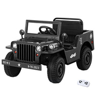 Rigo Ride On Car Jeep, Off Road Kids Electric Military Toy Cars 12V with Remote Control - Black