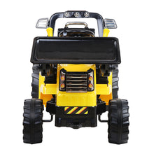 Best Kids Ride On Electric Bulldozer Digger with Remote Control | Yellow Truck Work Style Ride On from kidscarz.com.au, we sell affordable ride on toys, free shipping Australia wide, Load image into Gallery viewer, Bulldozer Digger Kids Ride On Toy Truck Electric Remote Control - Yellow front

