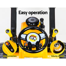 Best Kids Ride On Electric Bulldozer Digger with Remote Control | Yellow Truck Work Style Ride On from kidscarz.com.au, we sell affordable ride on toys, free shipping Australia wide, Load image into Gallery viewer, Bulldozer Digger Kids Ride On Toy Truck Electric Remote Control - Yellow dash board

