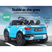 4x4 Range Rover Inspired Kids Car, Blue Ride On Toy with Remote Control from kidscarz.com.au, we sell affordable ride on toys, free shipping Australia wide, Load image into Gallery viewer, 4x4 Range Rover Inspired Kids Car, Blue Ride On Toy with Remote Control
