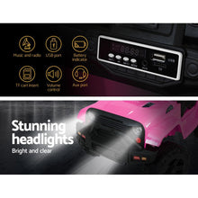 Kids Ride On Electric Car with Remote Control | Jeep Wrangler Inspired Pink from kidscarz.com.au, we sell affordable ride on toys, free shipping Australia wide, Load image into Gallery viewer, Kids Ride On Electric Car with Remote Control | Jeep Wrangler Inspired | Pink music
