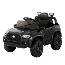 Black Licensed Toyota Tacoma Ride on Toy Car - 12V Kids Electric Car with Remote Control from kidscarz.com.au, we sell affordable ride on toys, free shipping Australia wide, Load image into Gallery viewer, Officially Licensed Toyota Tacoma Ride on Toy, Black Off Road Jeep for Australia, 12V Battery Operated Electric Kids Ride On Toy Car with Remote Control.
