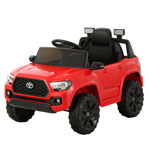 Officially Licensed Toyota Tacoma Ride on Toy, Red Off Road Jeep for Australia, 12V battery operated Electric Kids Ride On Toy Car with Remote Control.