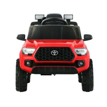 Red Licensed Toyota Tacoma Ride on Toy with Remote Control from kidscarz.com.au, we sell affordable ride on toys, free shipping Australia wide, Load image into Gallery viewer, Front view of an Officially Licensed Toyota Tacoma Ride on Toy, Red Off Road Jeep for Australia, 12V battery operated Electric Kids Ride On Toy Car with Remote Control.
