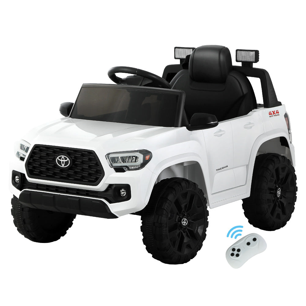 www.kidscarz.com.au, electric toy car, affordable Ride ons in Australia, Officially Licensed Toyota Tacoma Ride on Toy, White Off Road Jeep for Australia, Electric Kids Ride On Toy Car with Remote Control