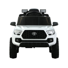Officially Licensed Toyota Tacoma Off Road Jeep for Australia, Electric Kids Ride On Car with Remote Control, White from kidscarz.com.au, we sell affordable ride on toys, free shipping Australia wide, Load image into Gallery viewer, Front view of an Officially Licensed Toyota Tacoma Off Road Jeep for Australia, White Electric Kids Ride On Toy Car with Remote Control
