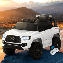 Officially Licensed Toyota Tacoma Off Road Jeep for Australia, Electric Kids Ride On Car with Remote Control, White from kidscarz.com.au, we sell affordable ride on toys, free shipping Australia wide, Load image into Gallery viewer, Officially Licensed Toyota Tacoma Ride on Toy, White Off Road Jeep for Australia, Electric Kids Ride On Toy Car with Remote Control
