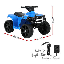 Rigo Kids Ride On ATV Quad Motorbike Car 4 Wheeler Electric Toys Battery Blue from kidscarz.com.au, we sell affordable ride on toys, free shipping Australia wide, Load image into Gallery viewer, Rigo Kids Ride On ATV Quad Motorbike Car 4 Wheeler Electric Toys Battery Blue

